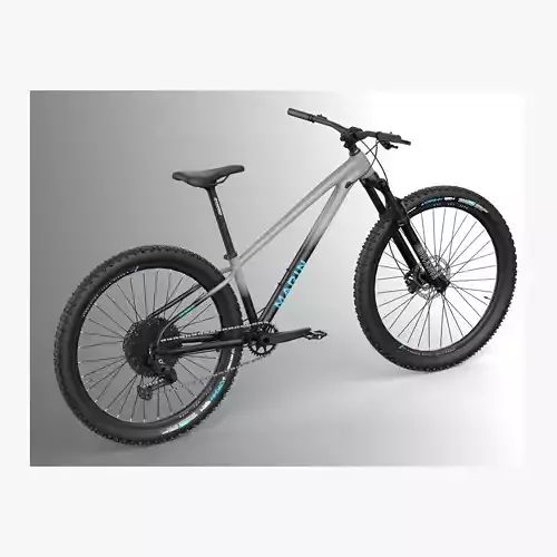 MTB hardtail in grey black