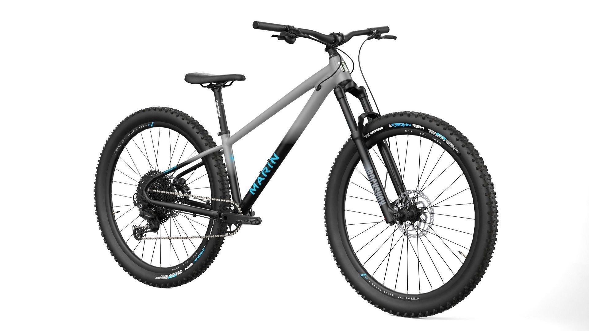 MTB hardtail in grey black Low-poly 3D model_2
