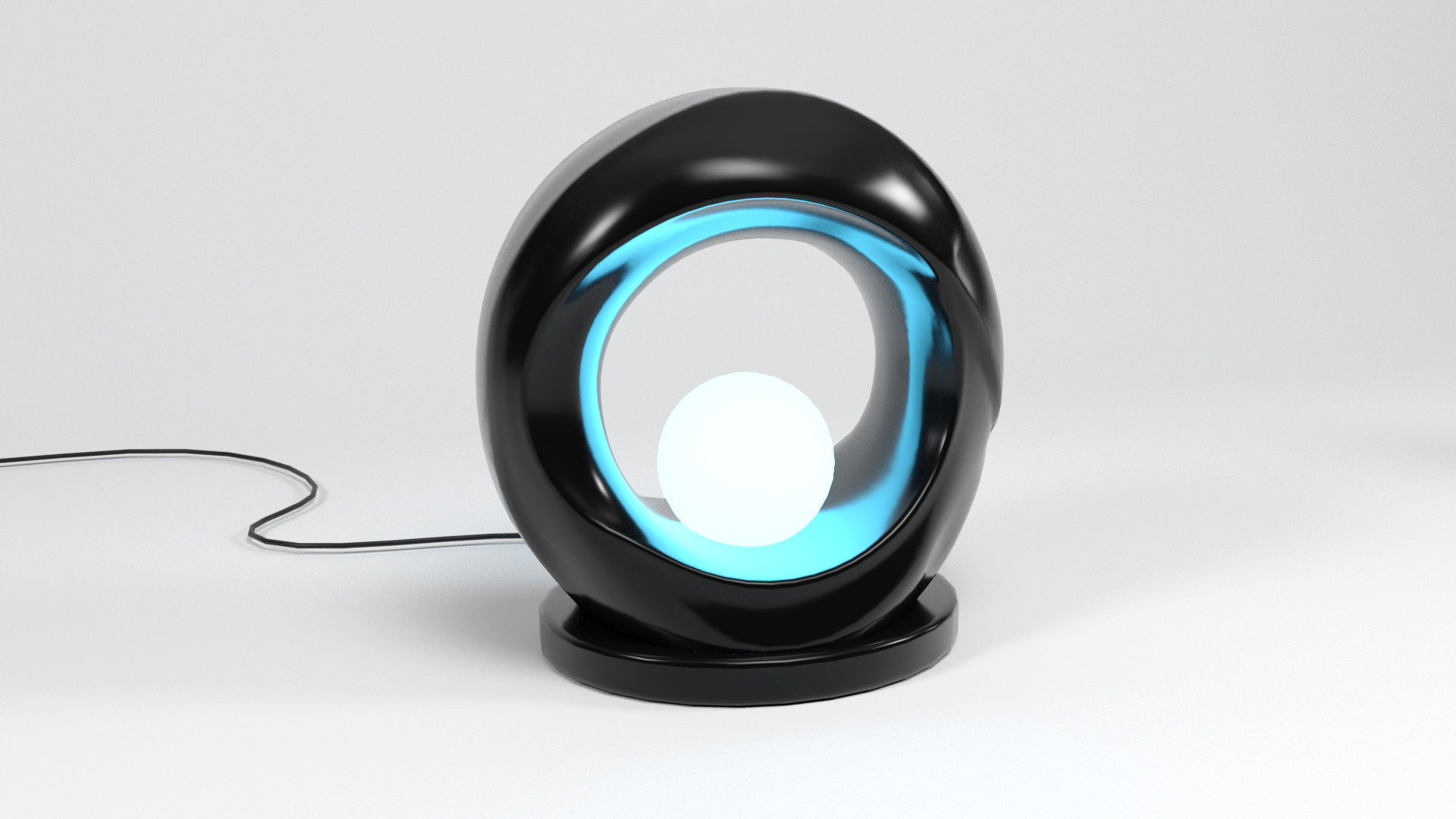 Sci-fi Lamps Low-poly 3D model_6