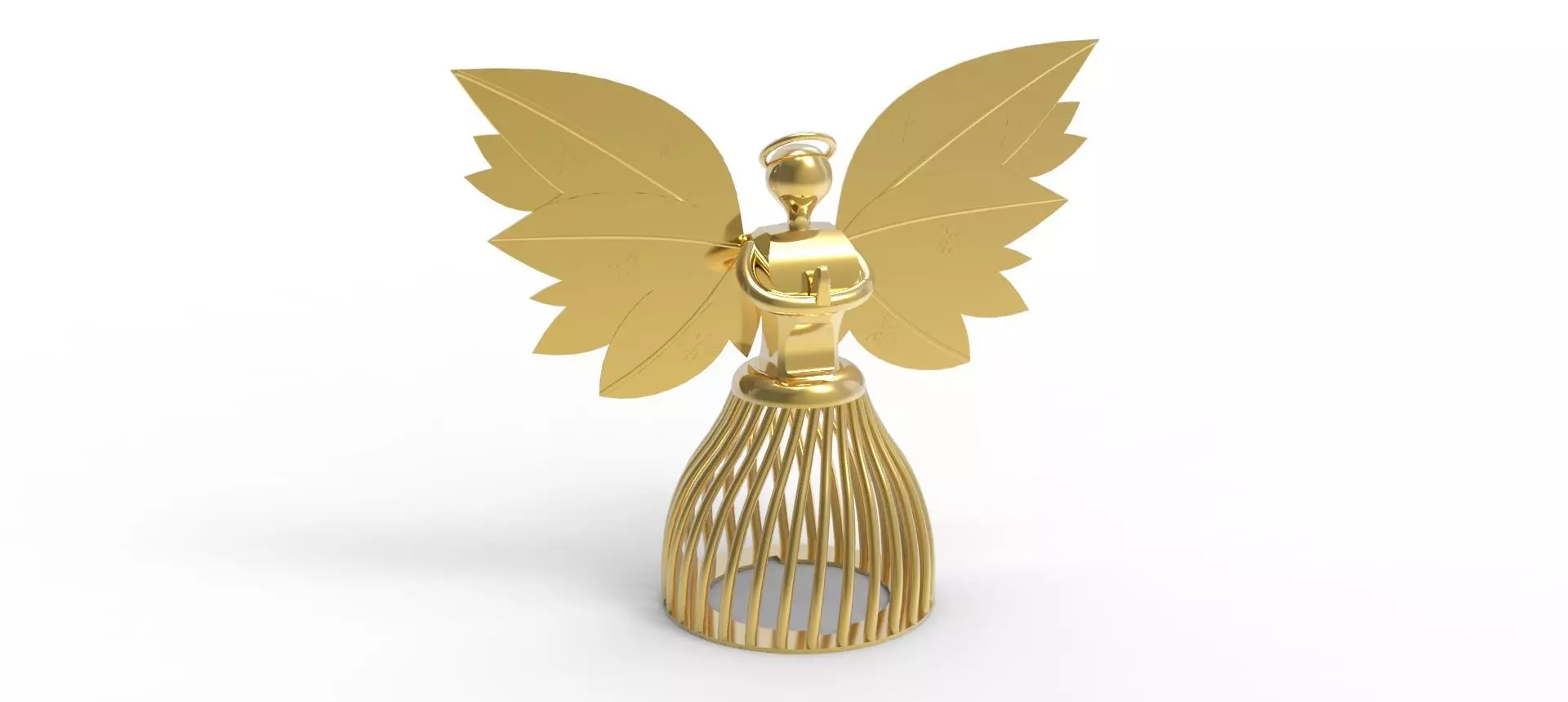 Angel Christmas Ornament 3D print model_0