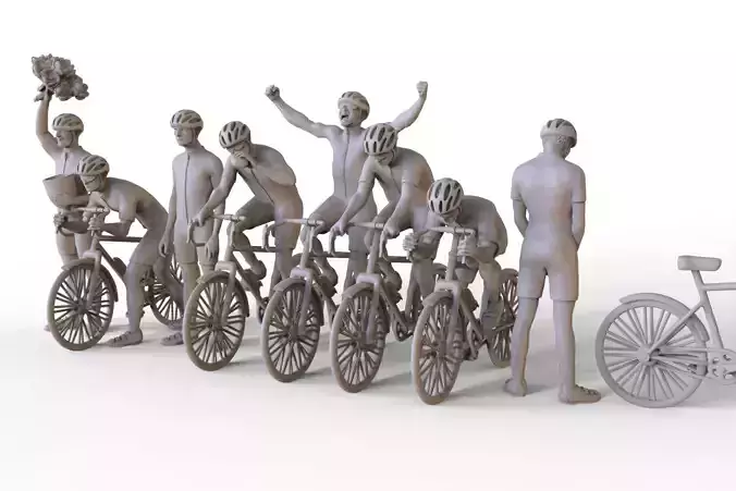 cyclists 3D print model