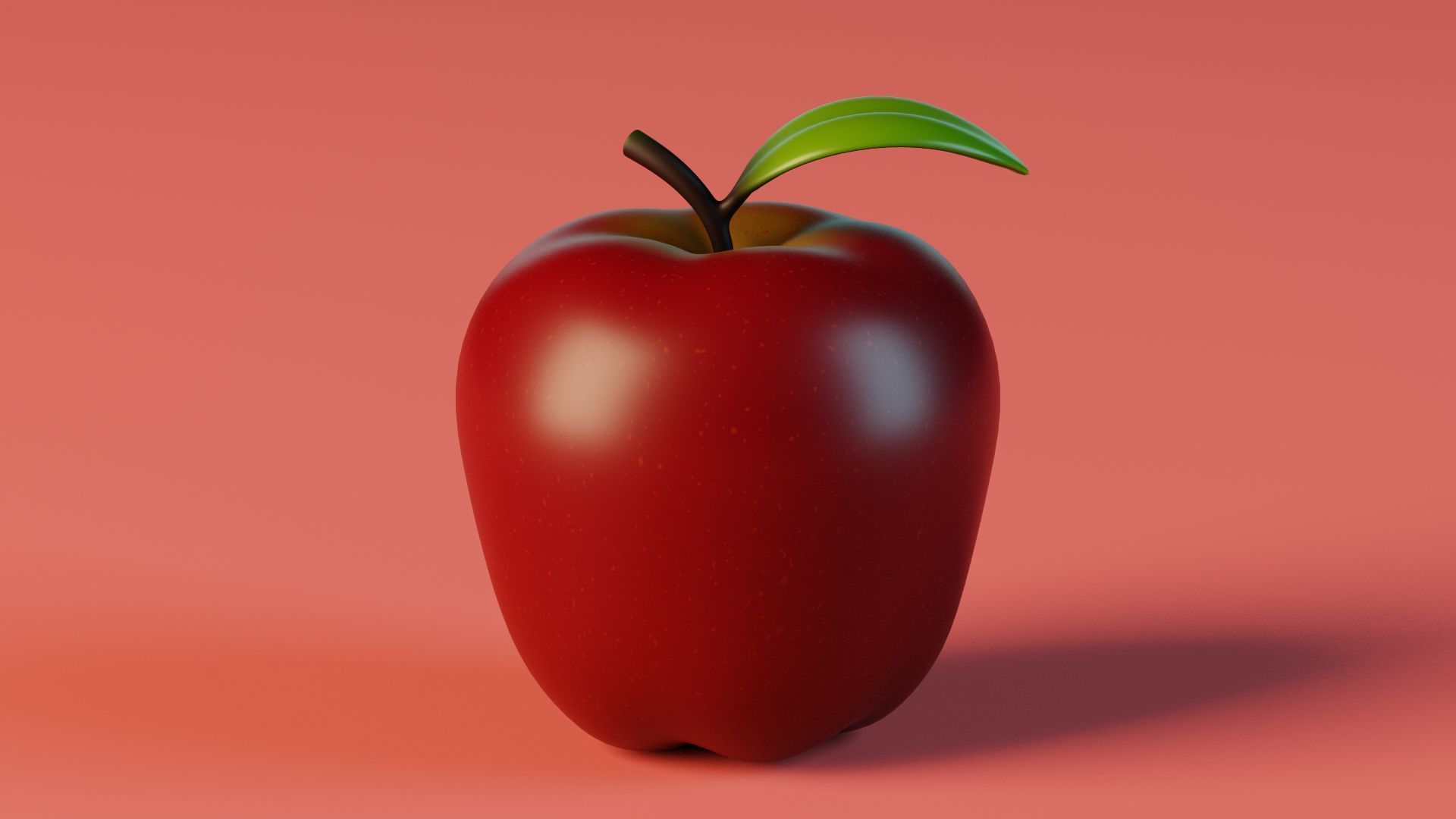 stylized basic fruits 3D model_1