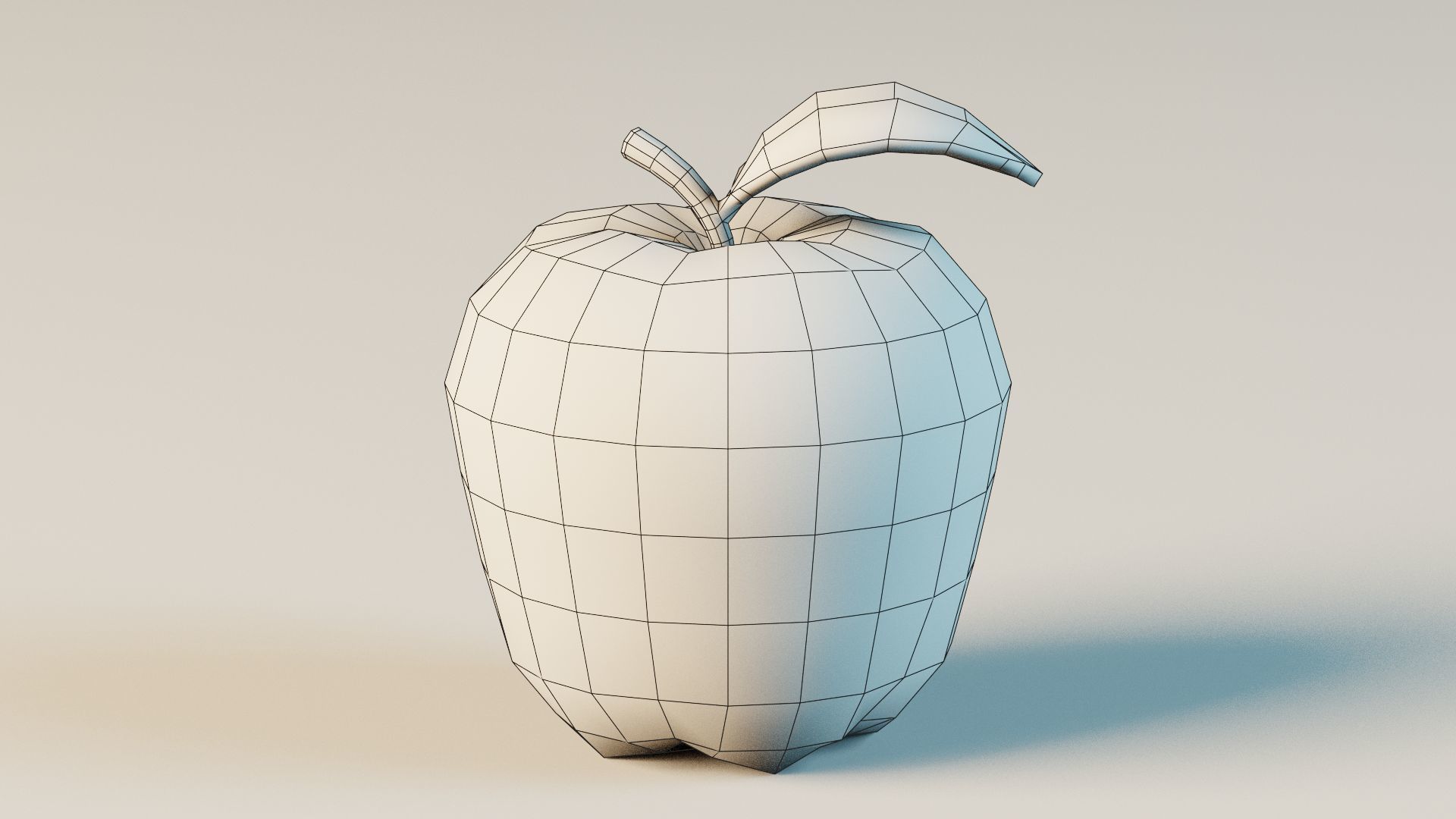 stylized basic fruits 3D model_2