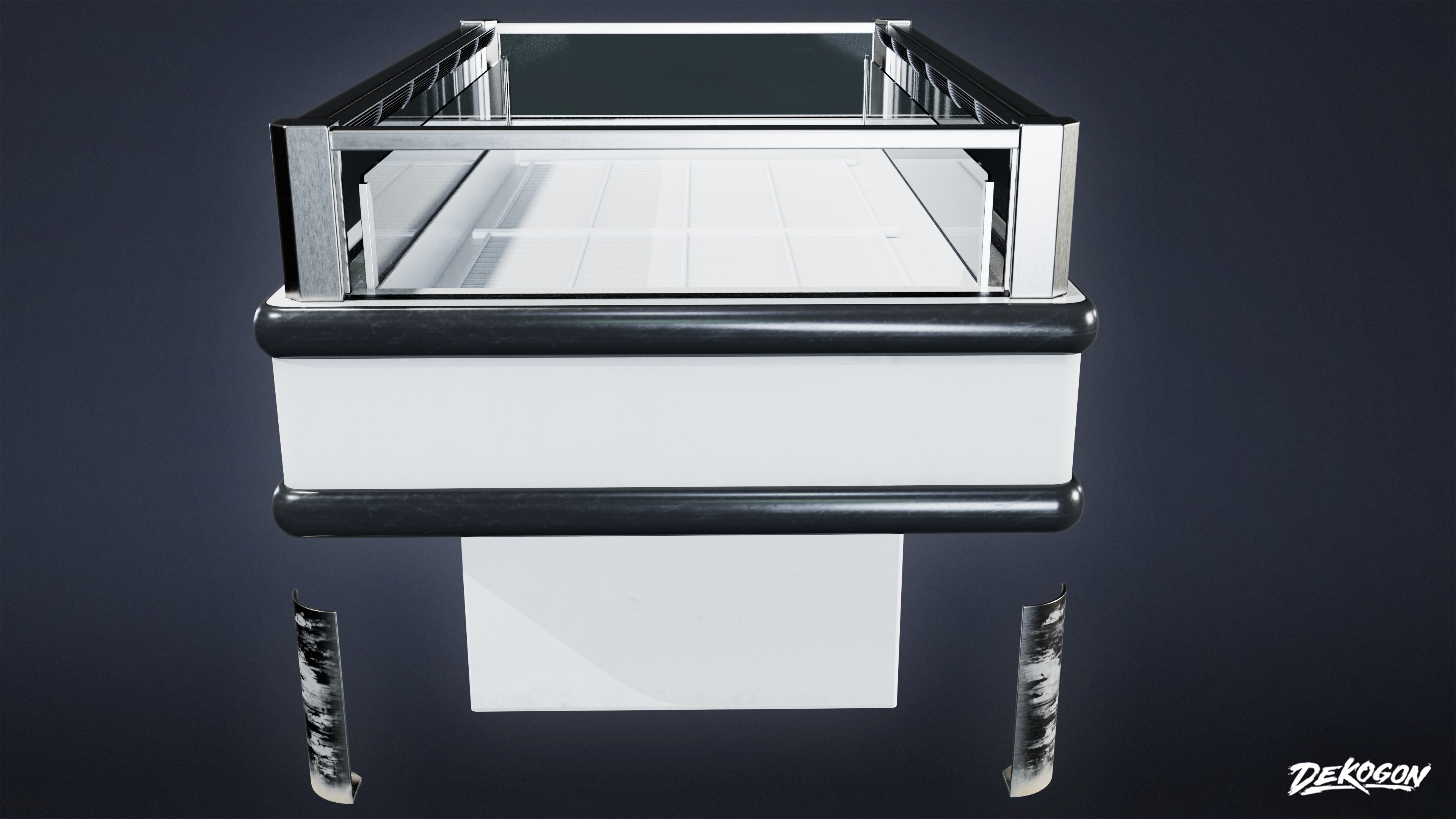 SHOPPING AND GROCERY - Open Top Freezer 01 - LOW POLY Low-poly 3D model_2