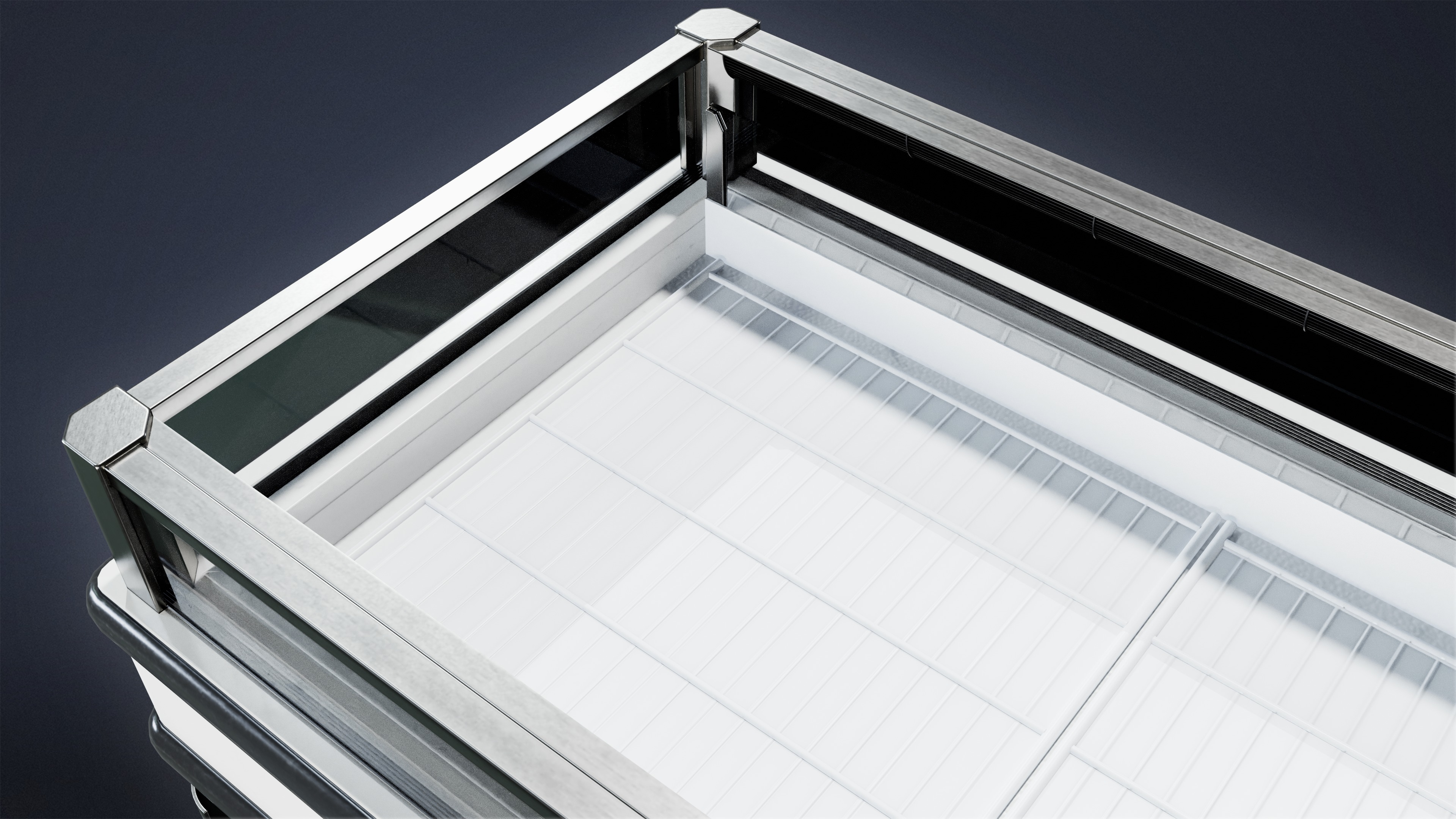 SHOPPING AND GROCERY - Open Top Freezer 01 - LOW POLY Low-poly 3D model_6