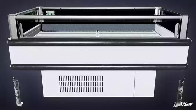 SHOPPING AND GROCERY - Open Top Freezer 01 - LOW POLY