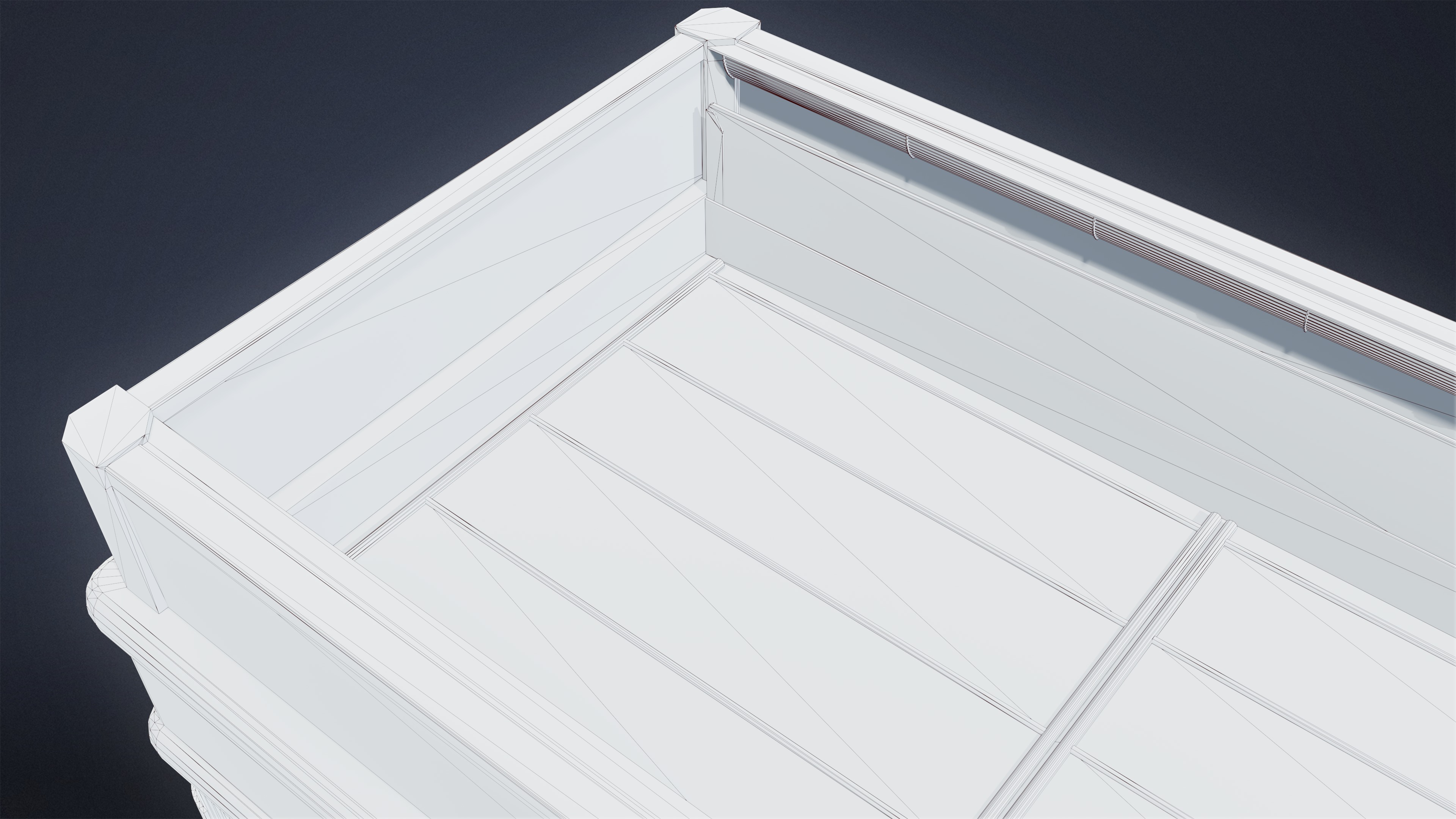 SHOPPING AND GROCERY - Open Top Freezer 01 - LOW POLY Low-poly 3D model_7