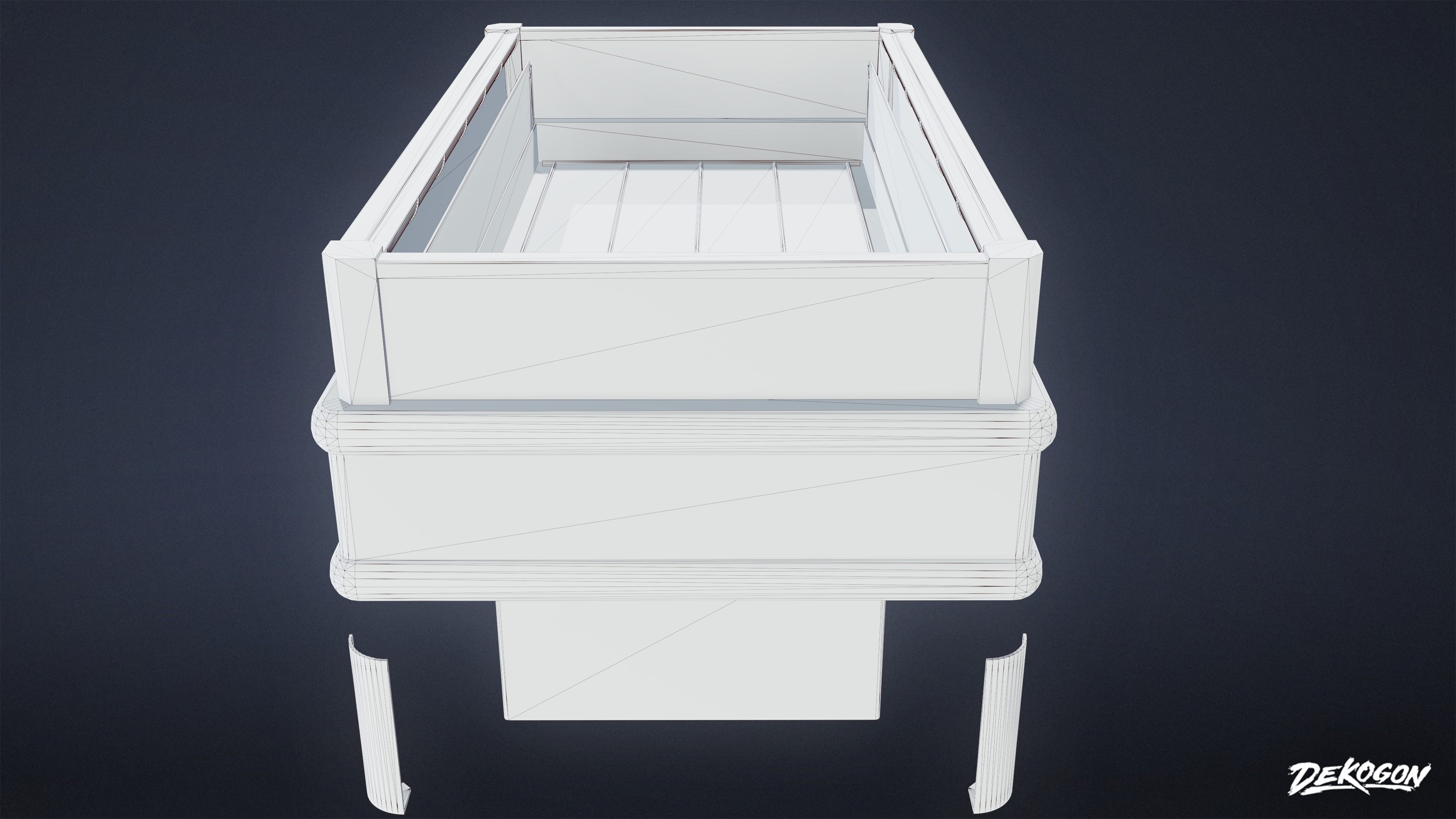 SHOPPING AND GROCERY - Open Top Freezer 01 - LOW POLY Low-poly 3D model_9