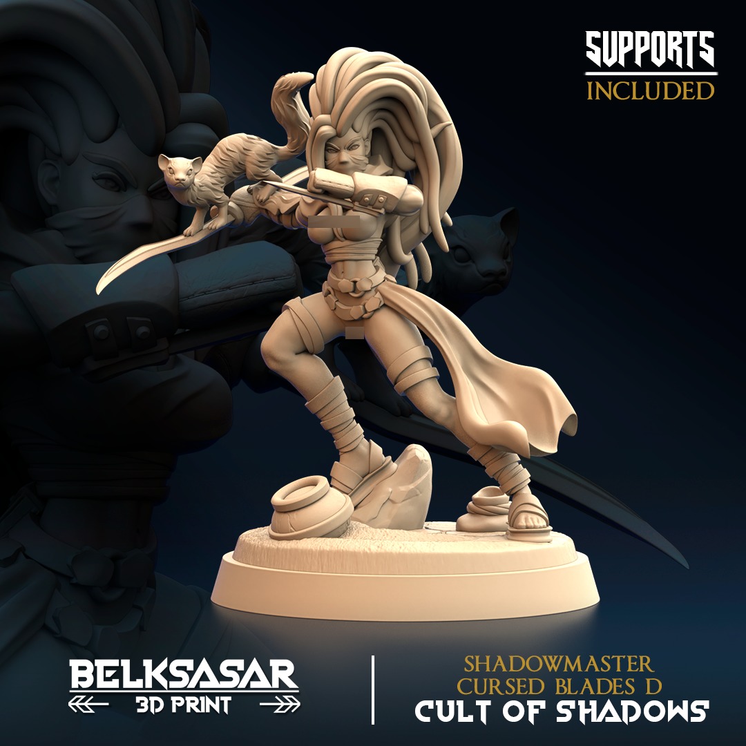Shadowmaster Cursed Blades F Nude 3D print model_5