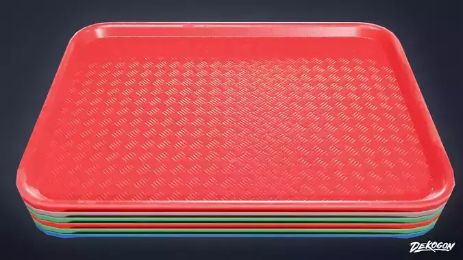 SHOPPING AND GROCERY - Server Trays 01 - LOW POLY