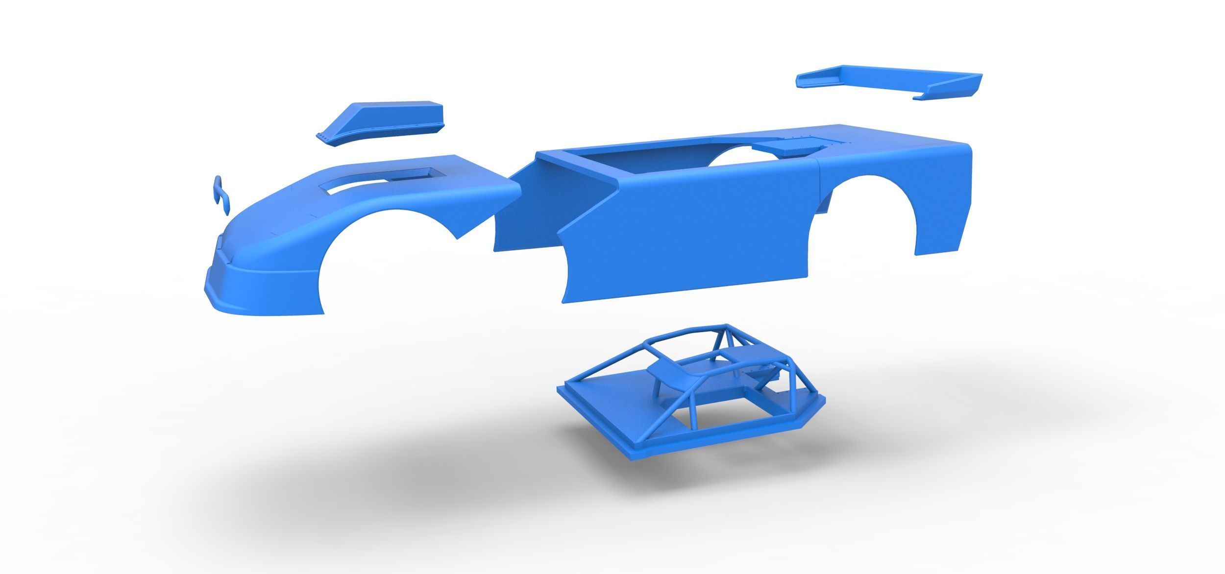 Shell of New Zealand Super Saloon race car V2 Scale 1 to 25 3D print model_18