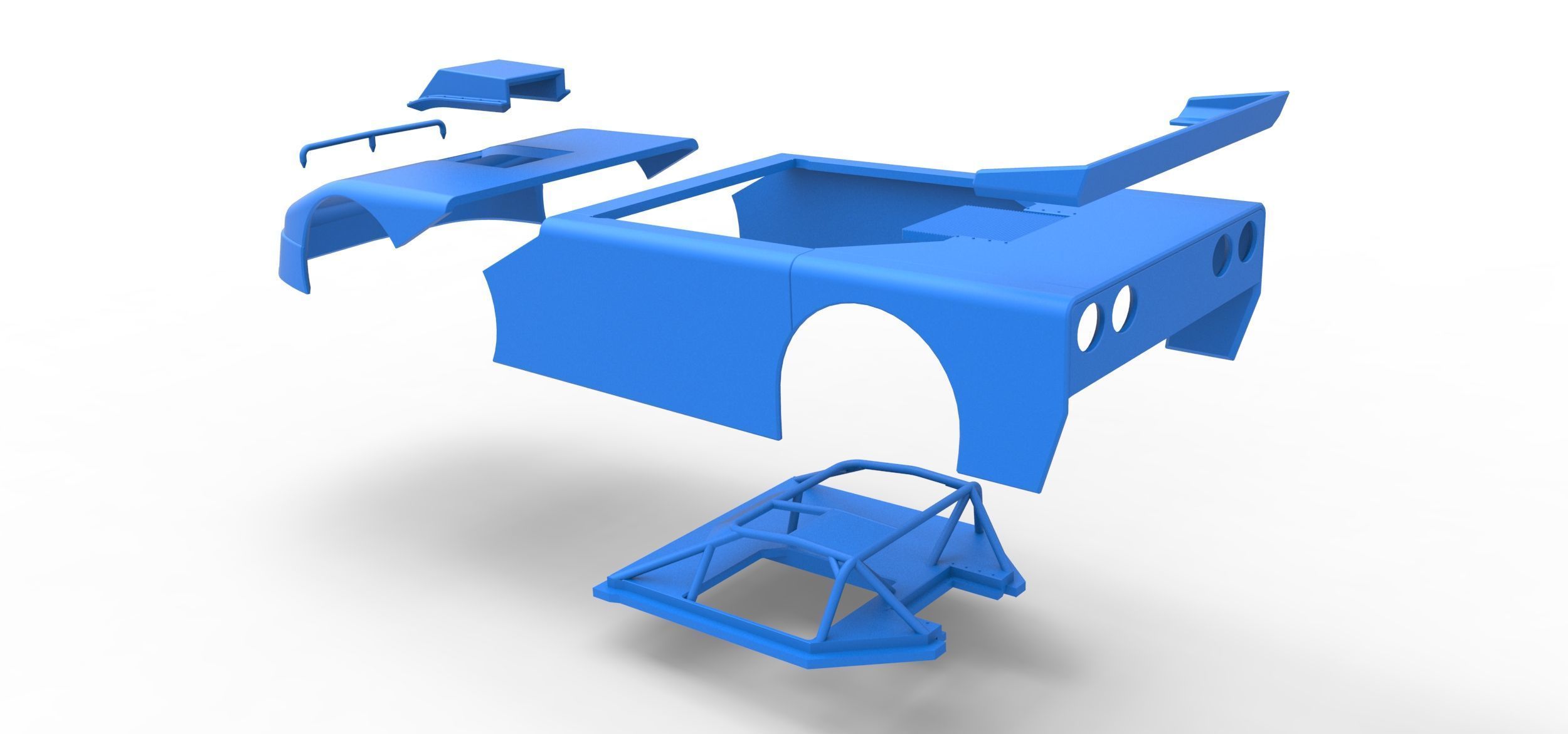 Shell of New Zealand Super Saloon race car V2 Scale 1 to 25 3D print model_21