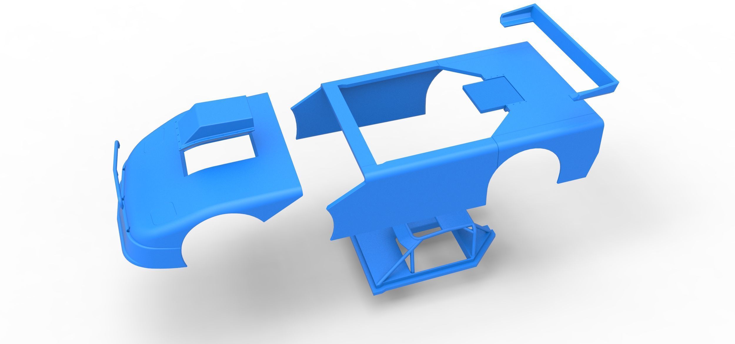 Shell of New Zealand Super Saloon race car V2 Scale 1 to 25 3D print model_19