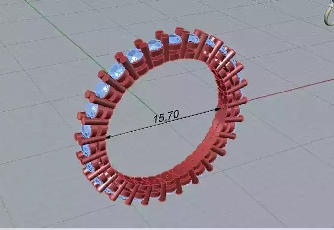 ETERNITY RING 2 MM STONE - SIZE 5 - DIAMETER 15-7MM