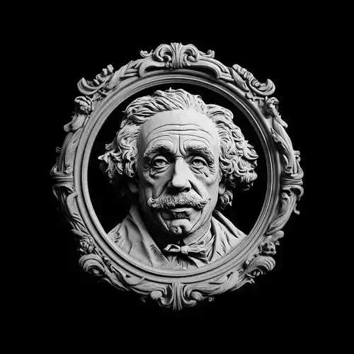 Decorative Einstein Portrait Relief