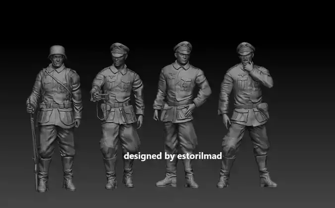  GERMAN SS OFFICERS SOLDIERS IN ACTION