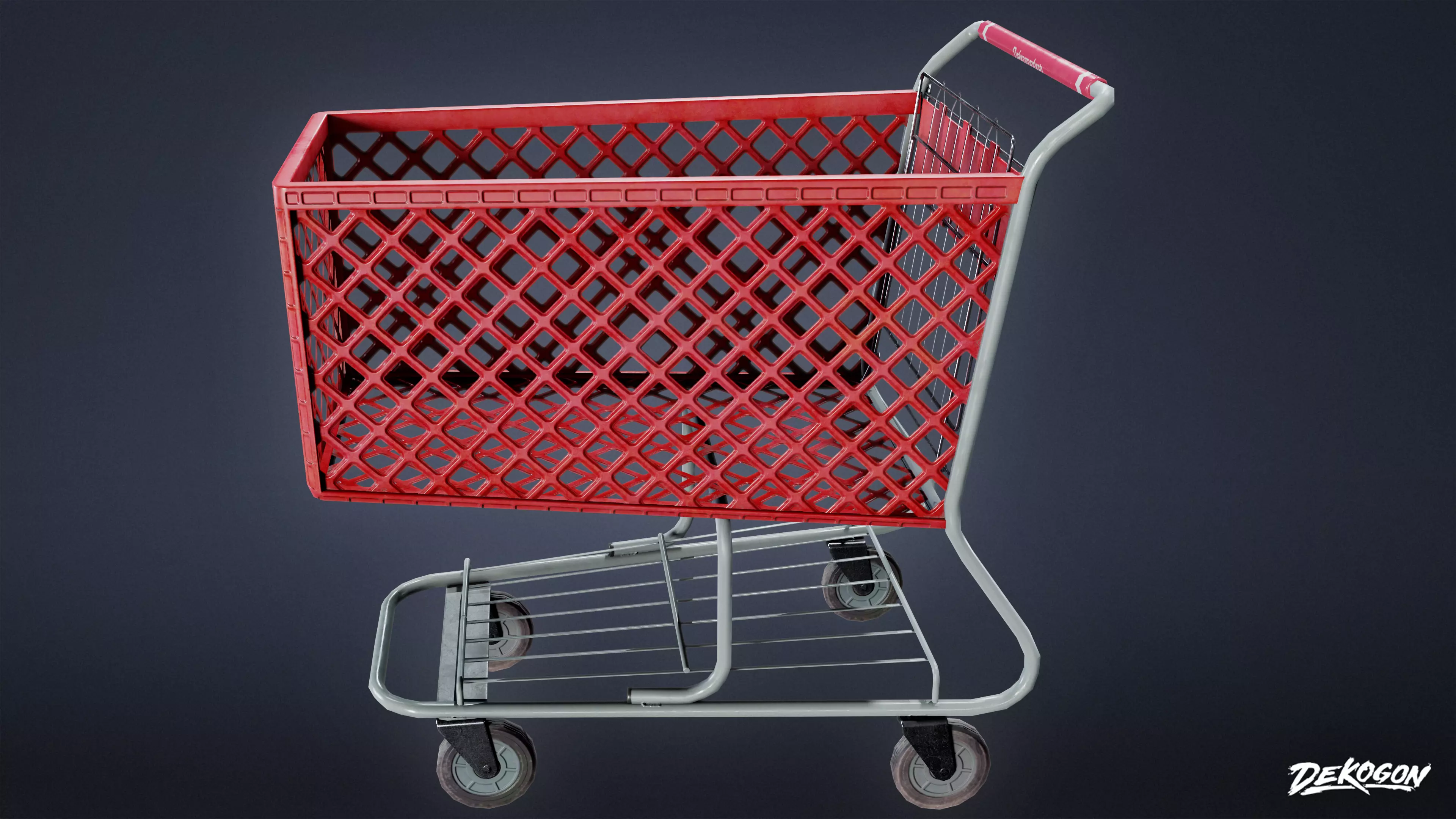 SHOPPING AND GROCERY - Shopping Basket 02 - LOW POLY Low-poly 3D model_0