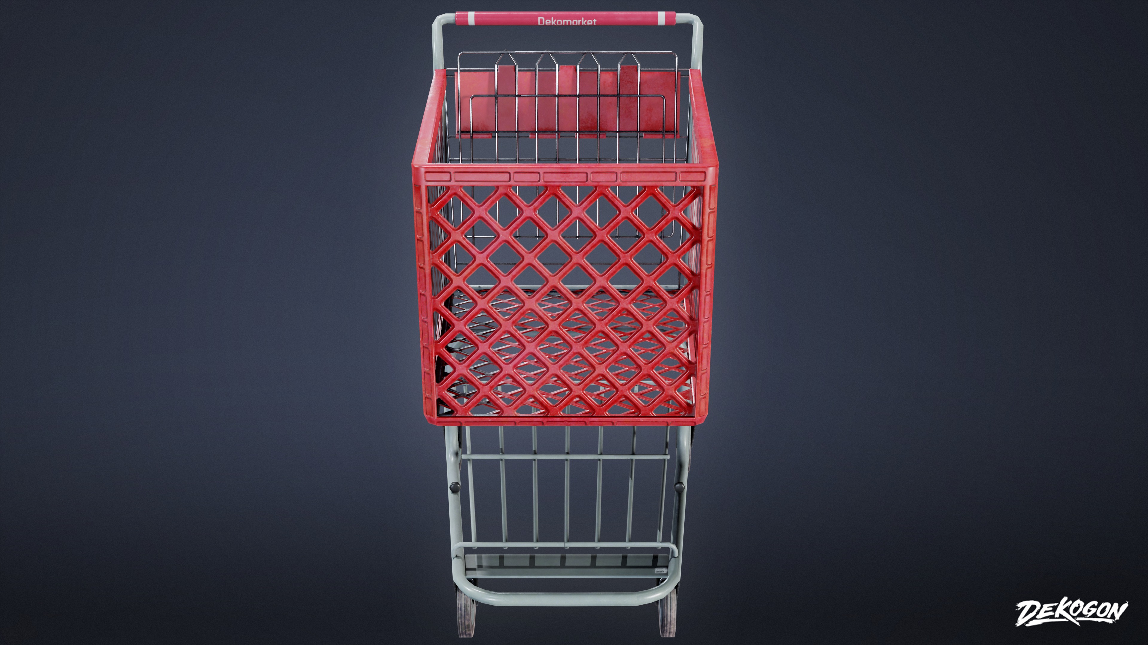 SHOPPING AND GROCERY - Shopping Basket 02 - LOW POLY Low-poly 3D model_2