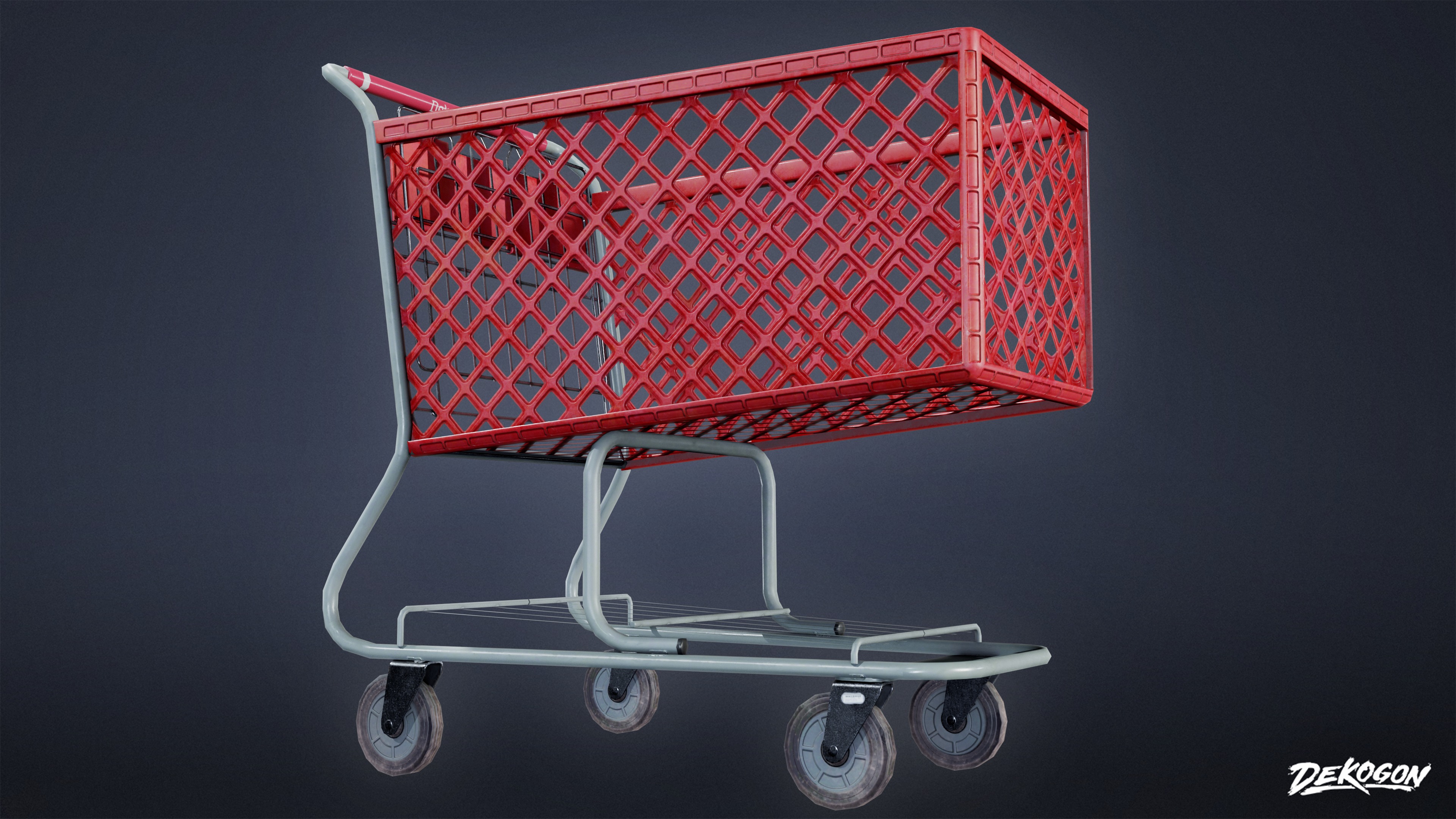 SHOPPING AND GROCERY - Shopping Basket 02 - LOW POLY Low-poly 3D model_6