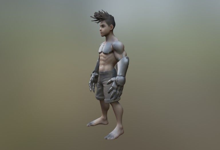 Steel boy 3D model_1