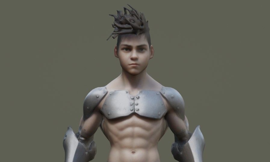 Steel boy 3D model_4