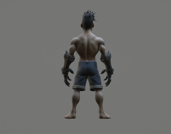 Steel boy 3D model_2