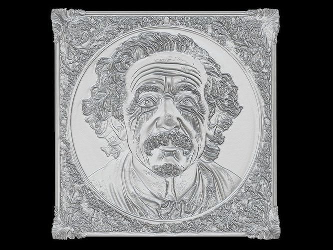 Albert Einstein Decorative Frame Relief