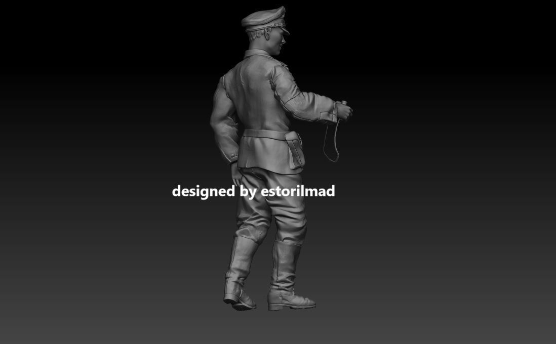 WW2 GERMAN SS OFFICER v2 3D print model_2