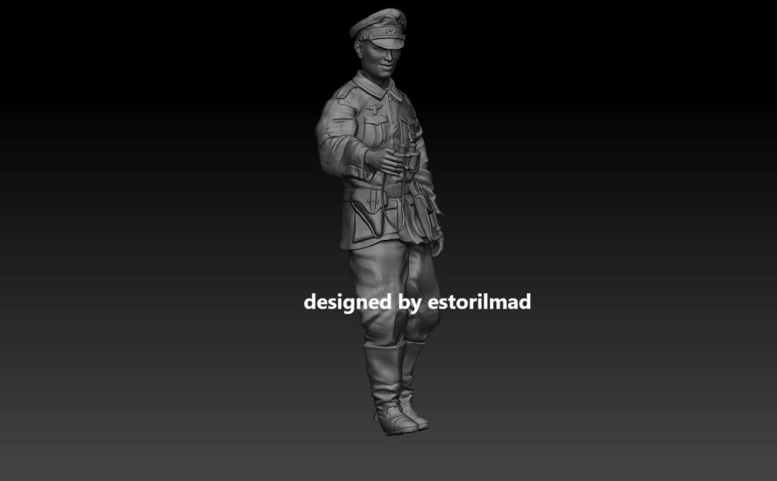 WW2 GERMAN SS OFFICER v2 3D print model_1
