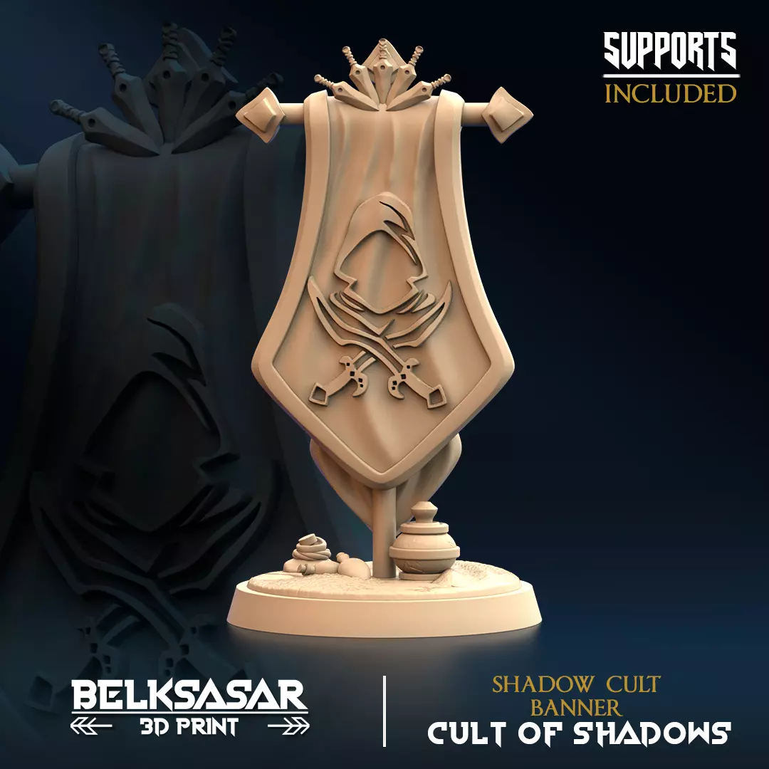 Cult of Shadows Banner 3D print model