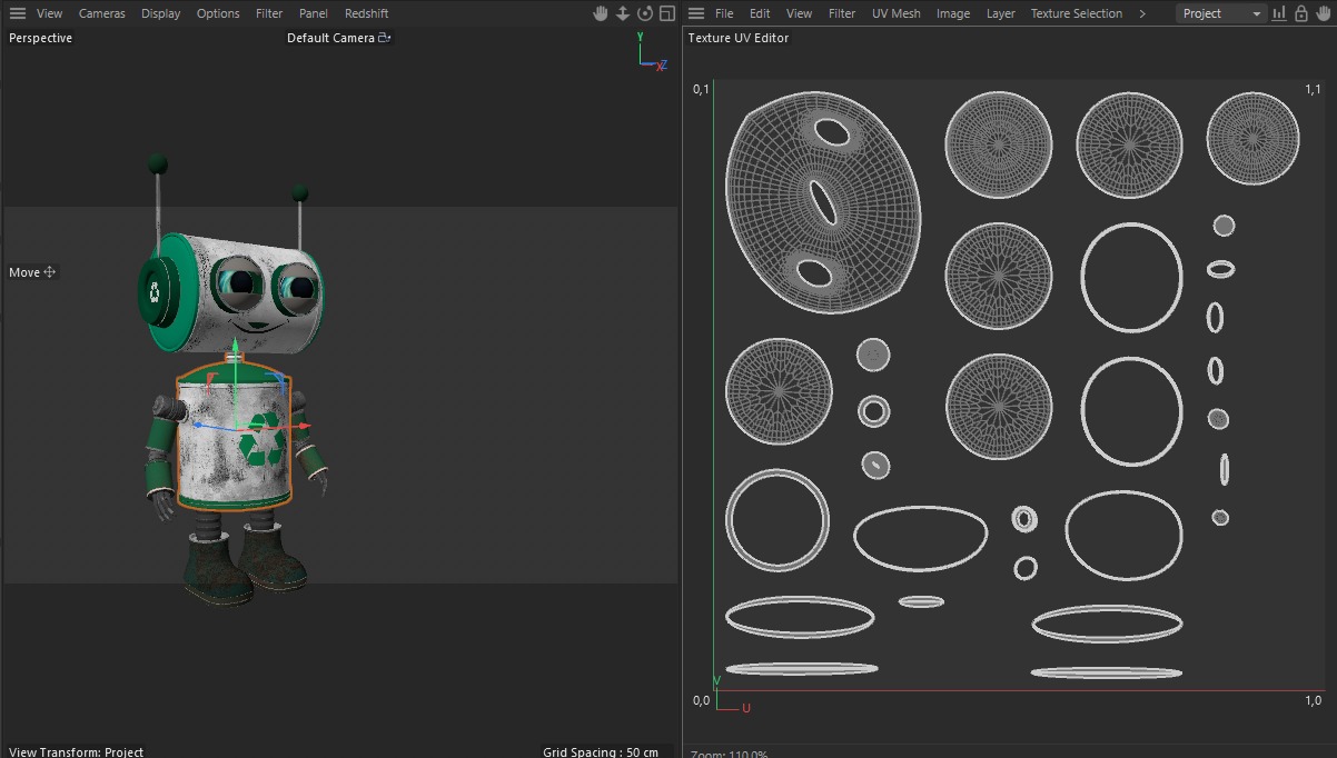 CLEANER Robot Low-poly 3D model_11