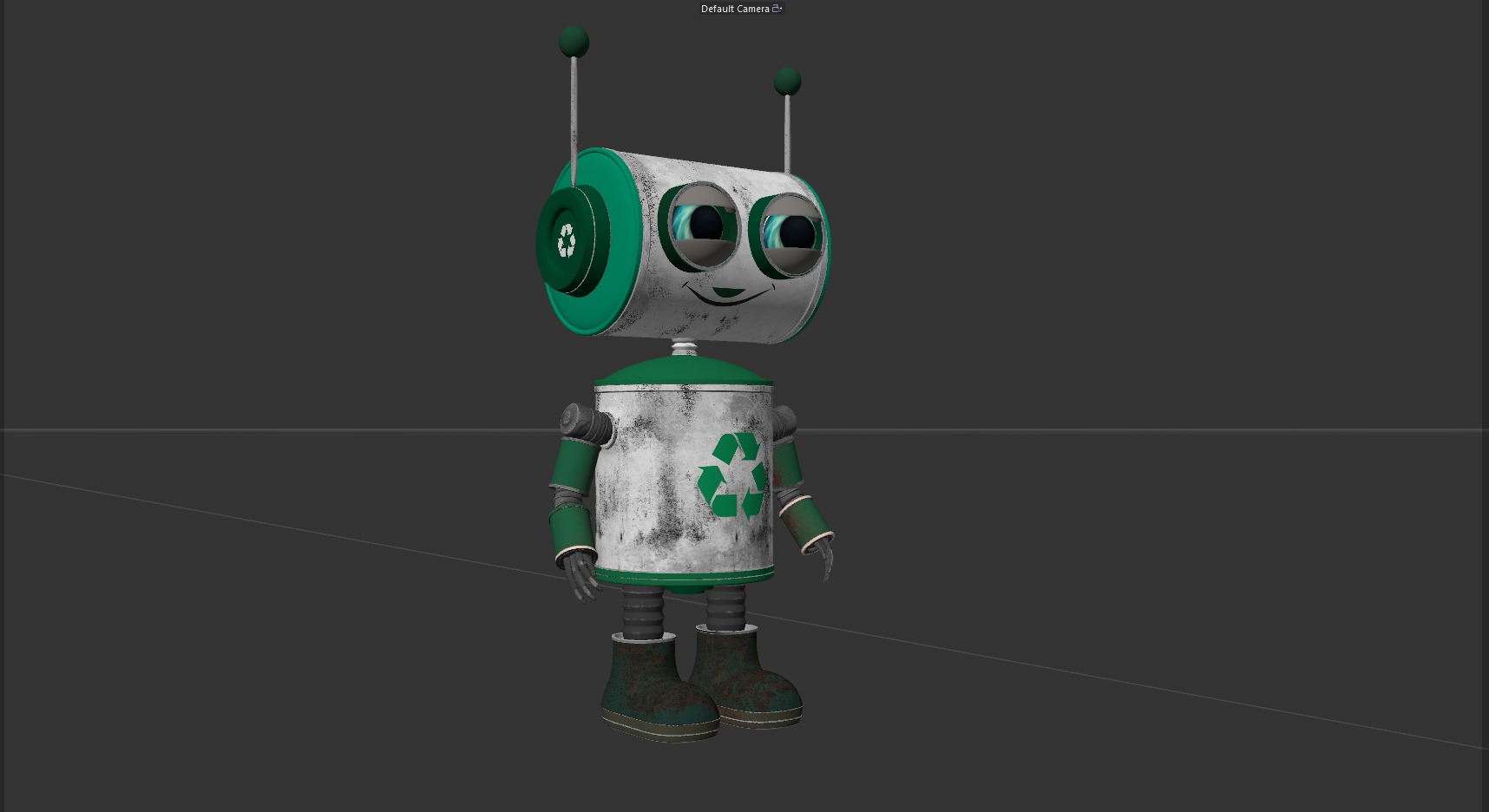CLEANER Robot Low-poly 3D model_7