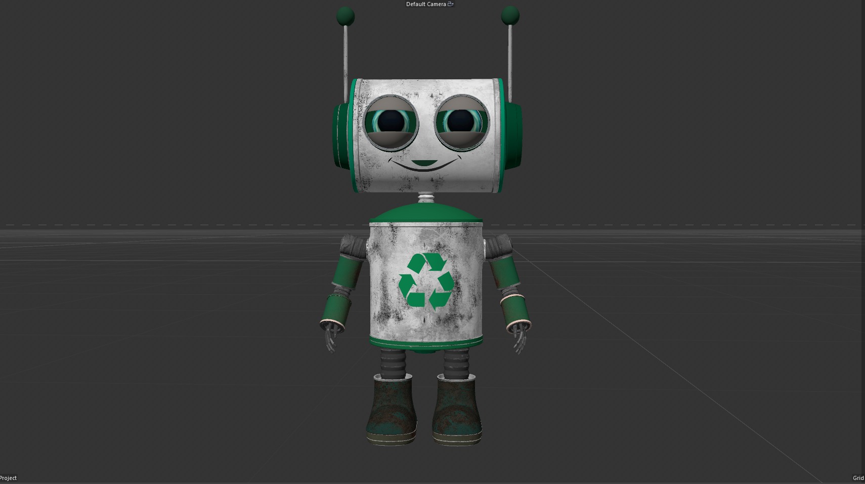 CLEANER Robot Low-poly 3D model_6