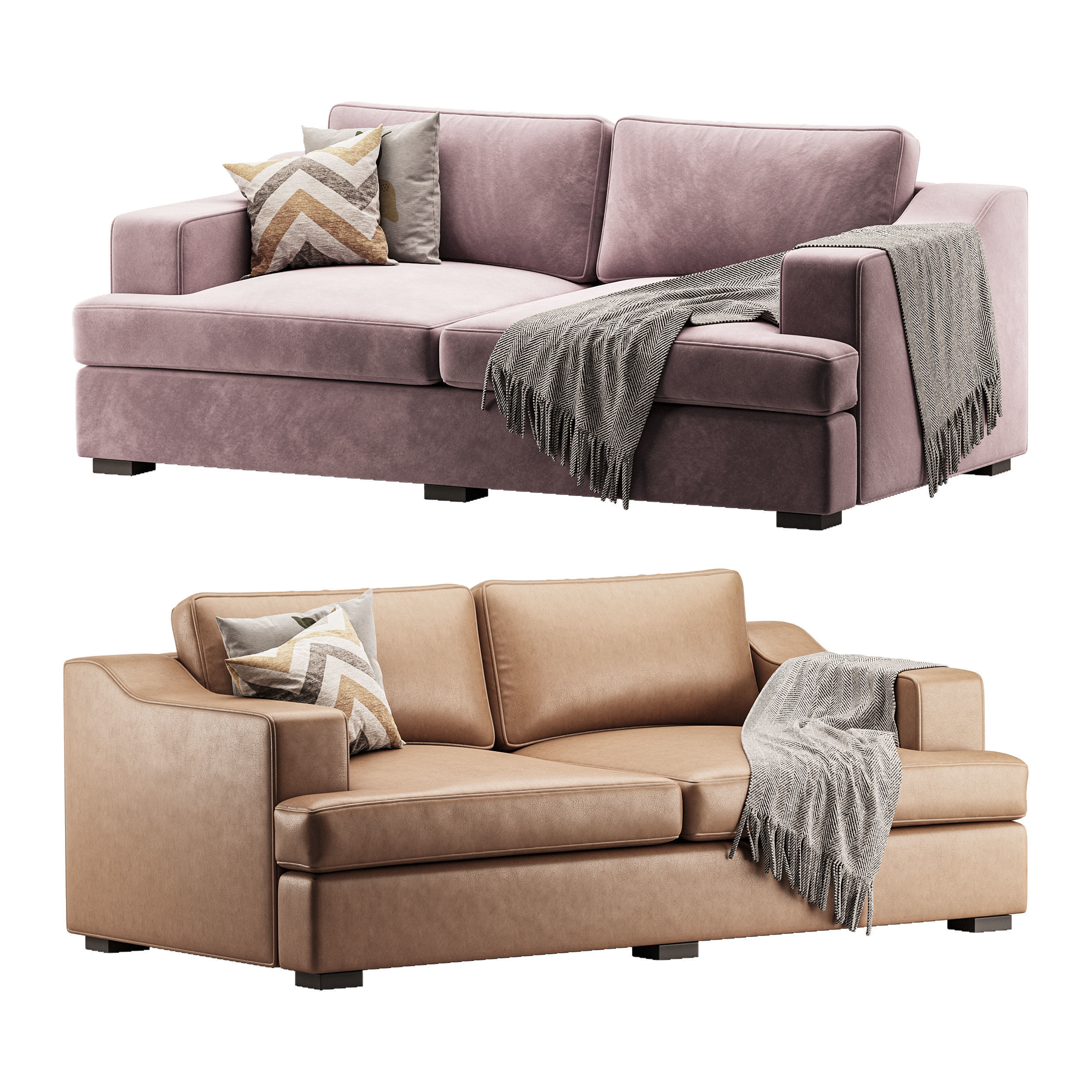Sofa Stamford double folding 3D model_1
