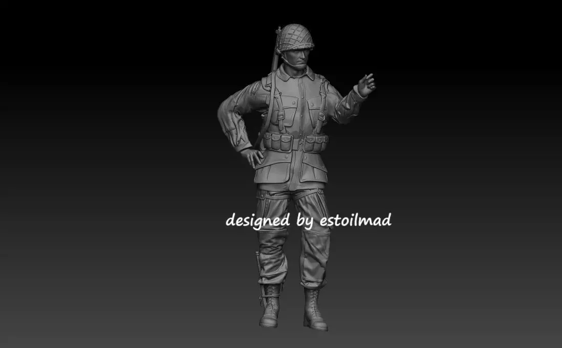 WW2 PARACAIDISTA AMERICANO 101 V2 3D print model_0