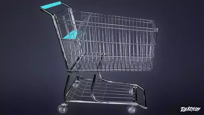 SHOPPING AND GROCERY - Shopping Cart 01 - LOW POLY
