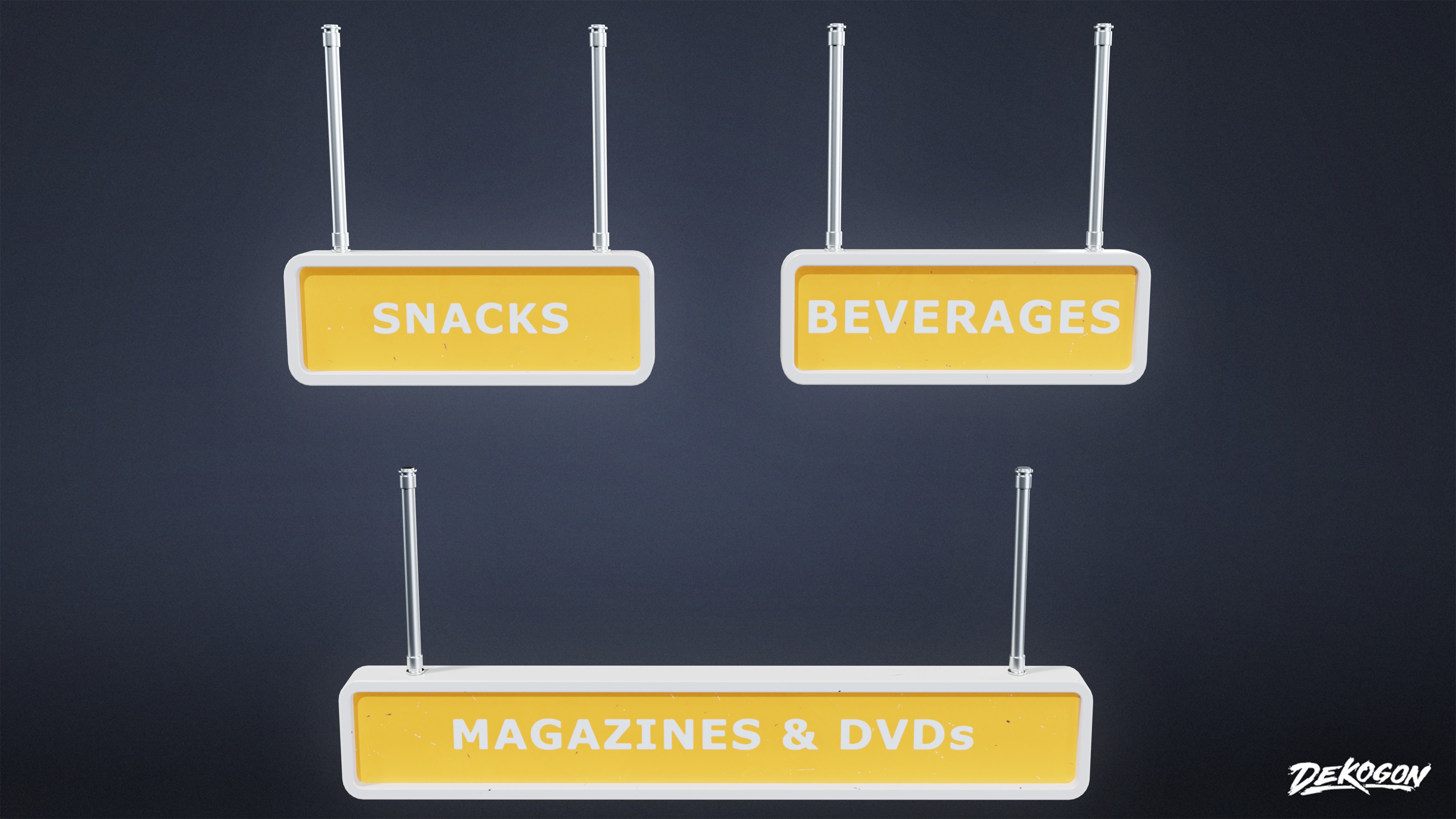 SHOPPING AND GROCERY - Sign 06 - LOW POLY Low-poly 3D model_2