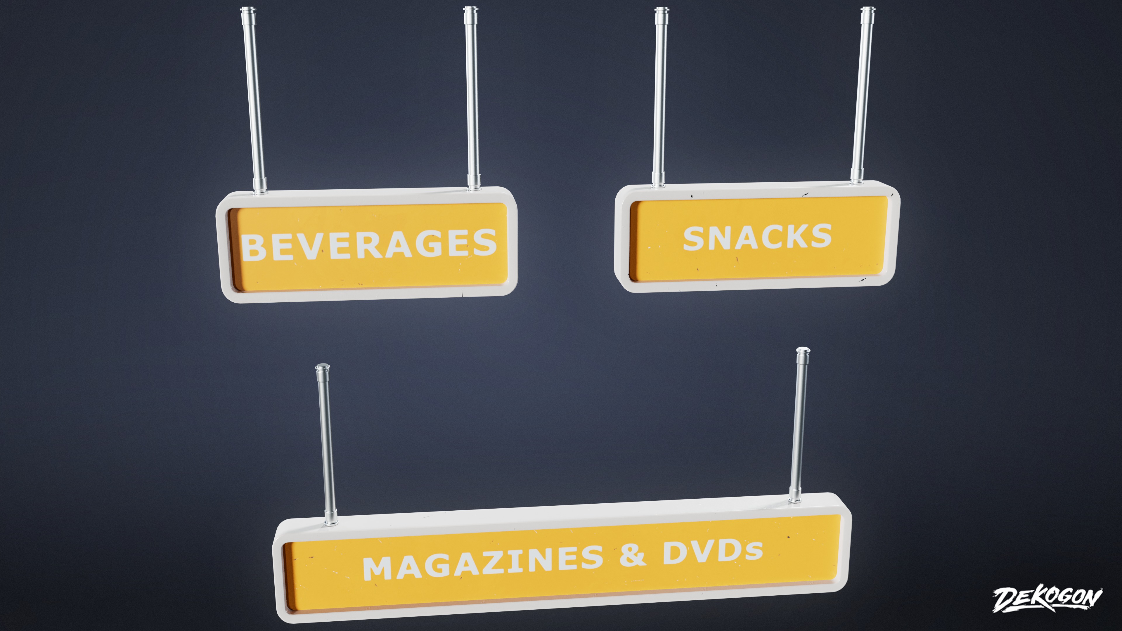 SHOPPING AND GROCERY - Sign 06 - LOW POLY Low-poly 3D model_3