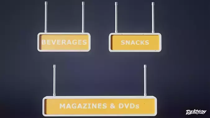 SHOPPING AND GROCERY - Sign 06 - LOW POLY