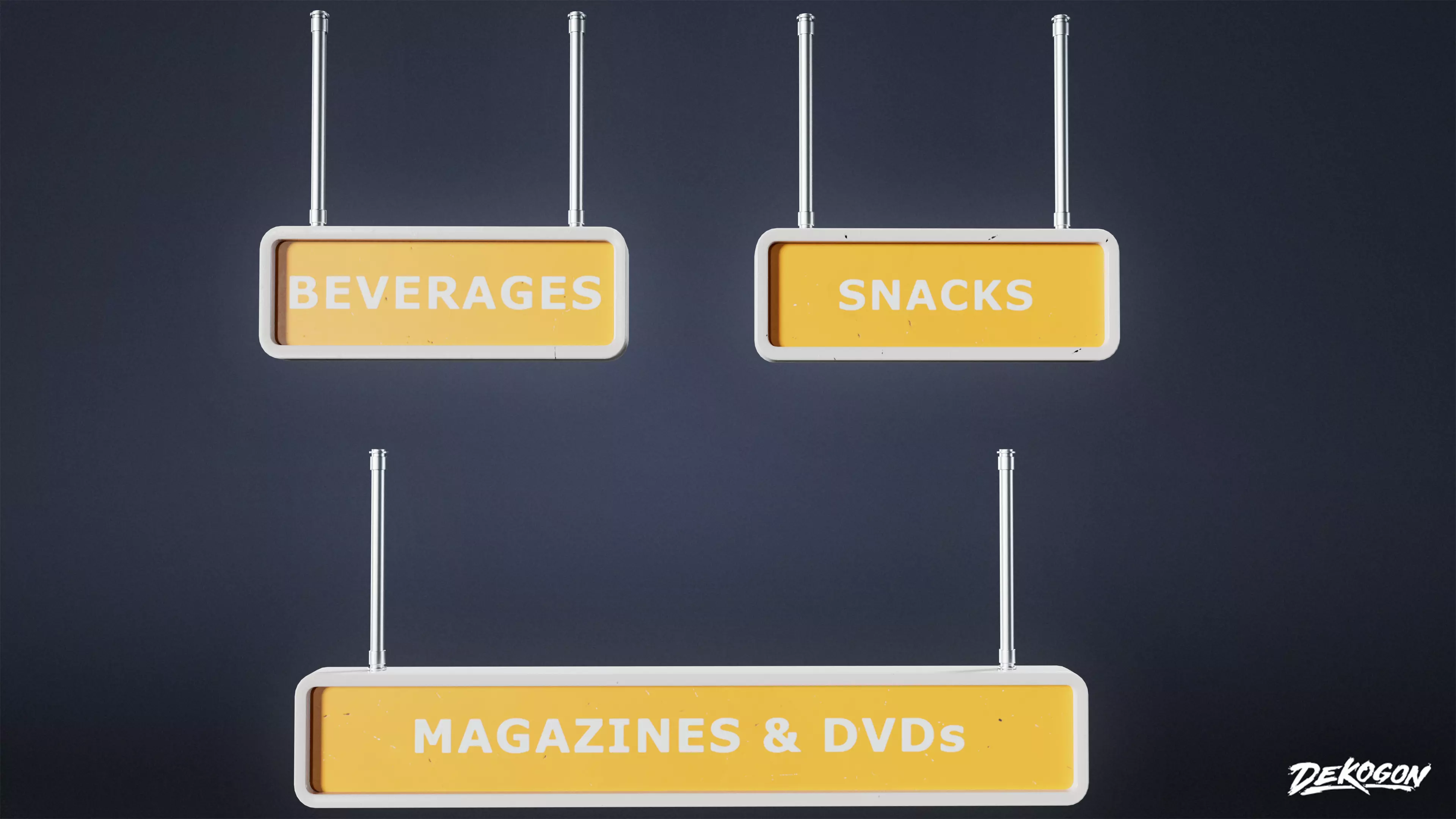 SHOPPING AND GROCERY - Sign 06 - LOW POLY Low-poly 3D model_0