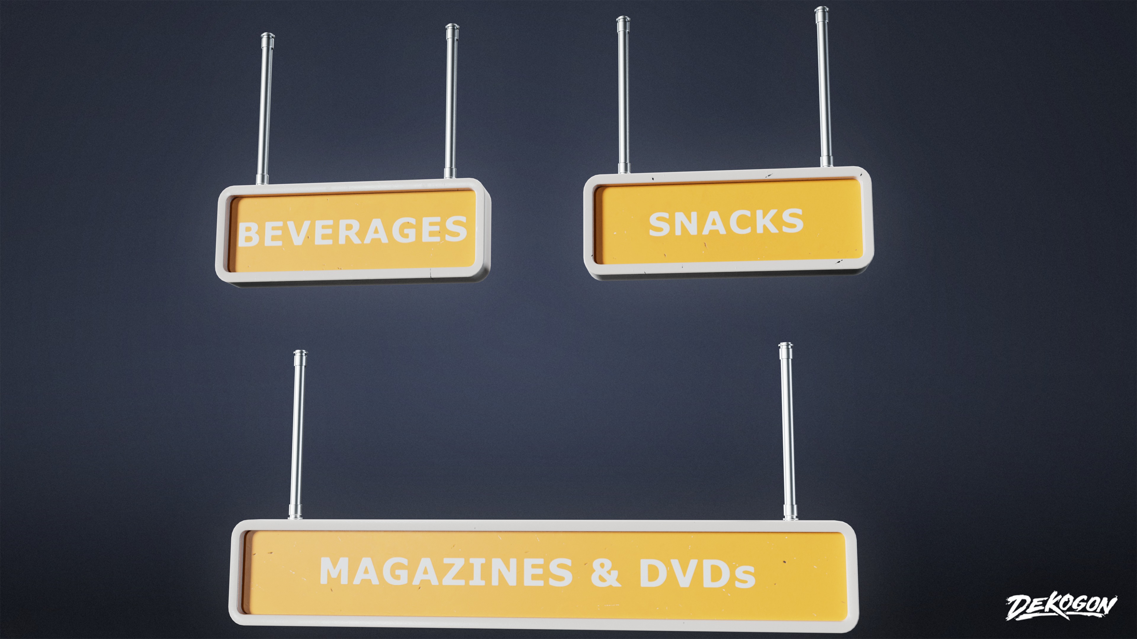 SHOPPING AND GROCERY - Sign 06 - LOW POLY Low-poly 3D model_1