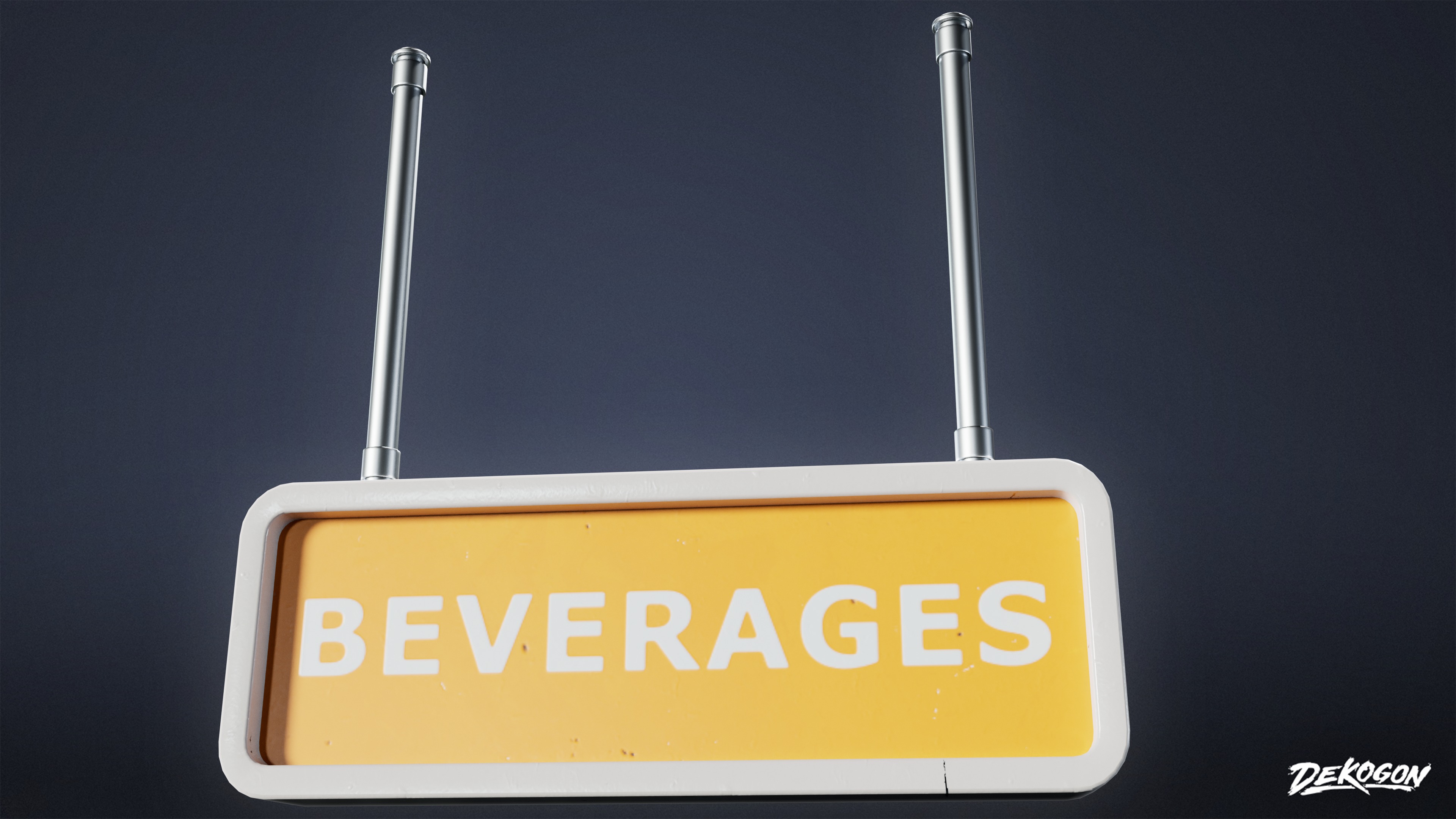 SHOPPING AND GROCERY - Sign 06 - LOW POLY Low-poly 3D model_5