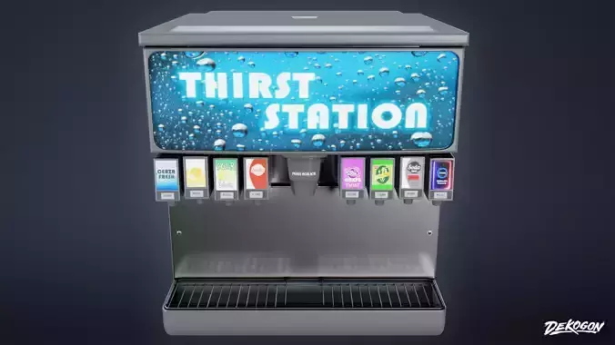 SHOPPING AND GROCERY - Soda Machine 01 - LOW POLY