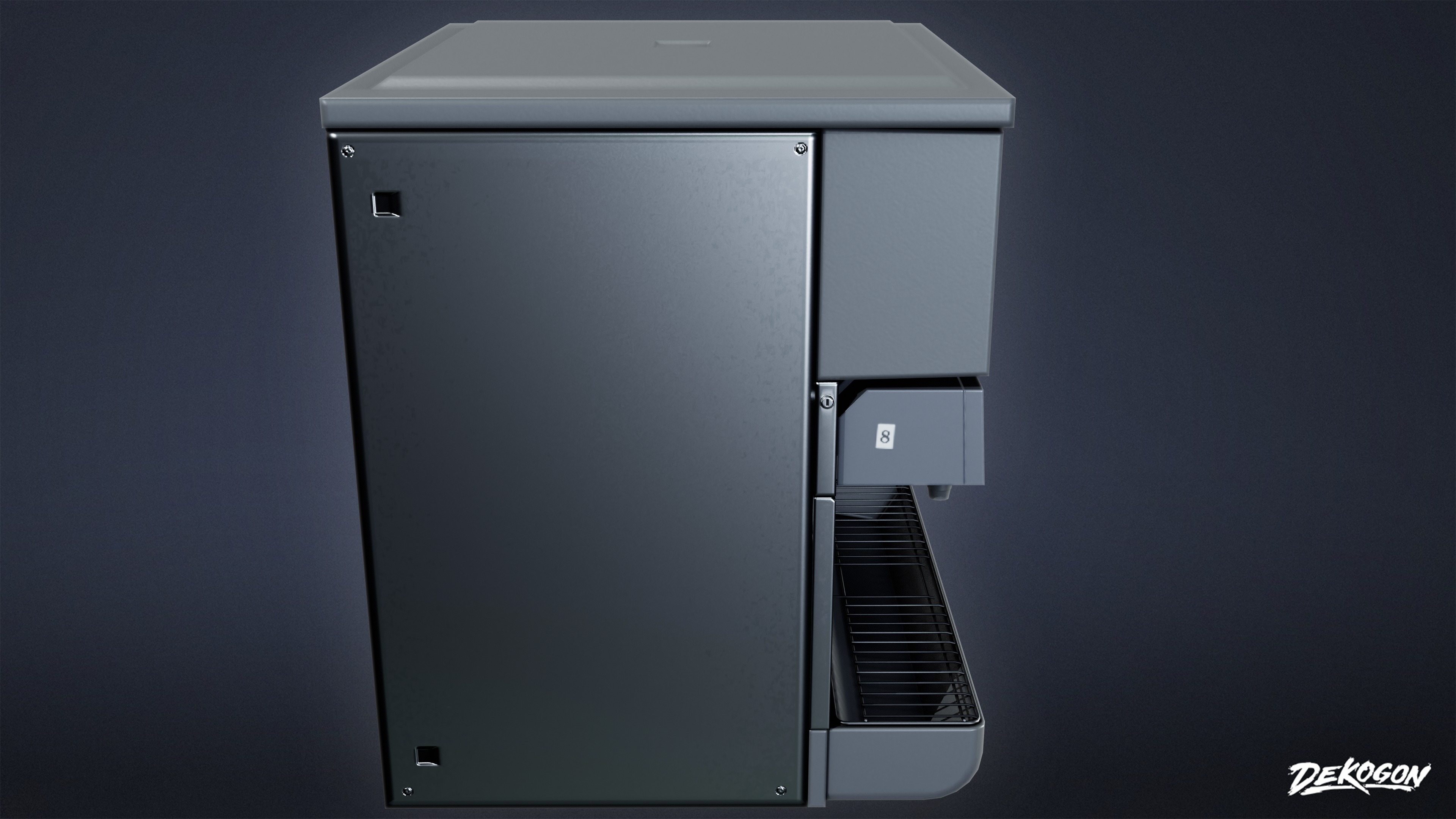 SHOPPING AND GROCERY - Soda Machine 01 - LOW POLY Low-poly 3D model_2