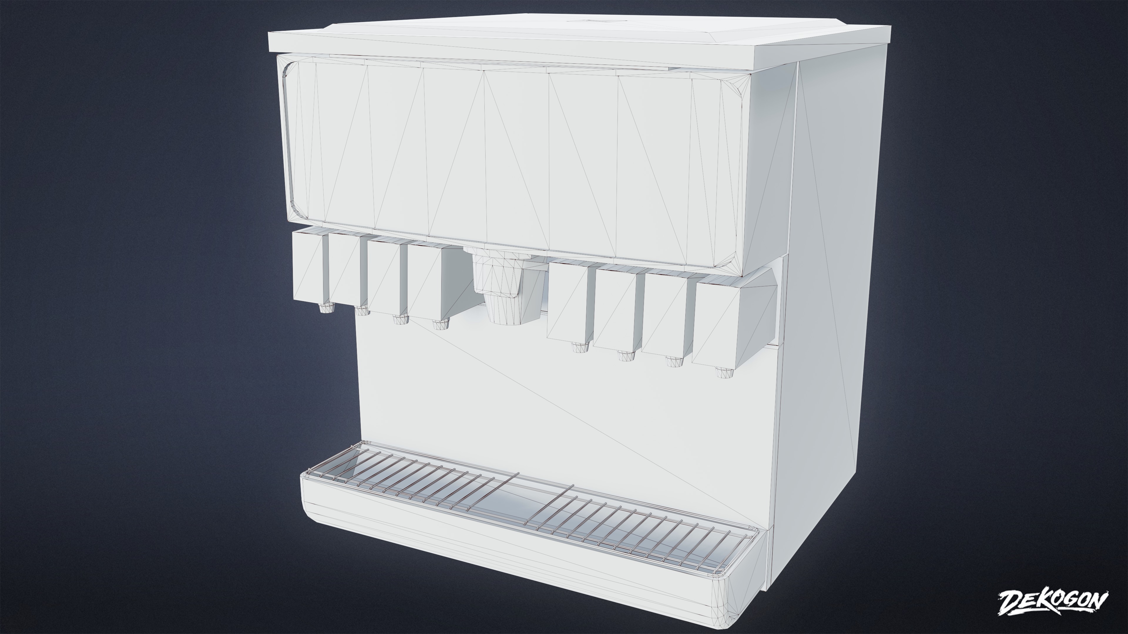 SHOPPING AND GROCERY - Soda Machine 01 - LOW POLY Low-poly 3D model_8
