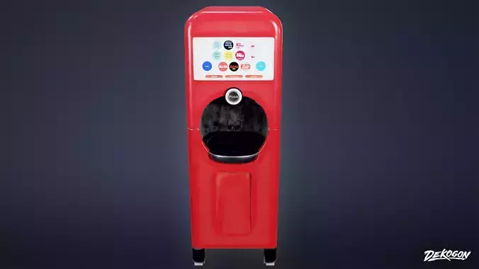 SHOPPING AND GROCERY - Soda Machine 02 - LOW POLY