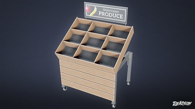 SHOPPING AND GROCERY - Stand 12 - LOW POLY Low-poly 3D model 5