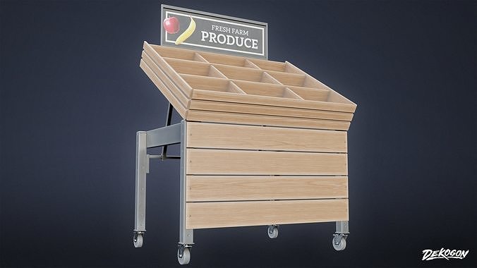 SHOPPING AND GROCERY - Stand 12 - LOW POLY Low-poly 3D model 6