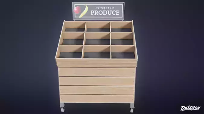 SHOPPING AND GROCERY - Stand 12 - LOW POLY Low-poly 3D model