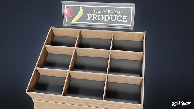 SHOPPING AND GROCERY - Stand 12 - LOW POLY Low-poly 3D model 7